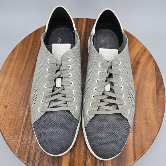 Cole Haan Shoes Mens 11 M Gray Knit Grandpro Stitchlite Athletic Tennis Sneakers - Picture 5 of 8